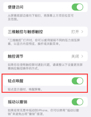 新荣苹果授权维修站分享iPhone轻点无法唤醒怎么办 