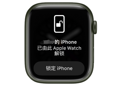 新荣苹果手机维修分享用 AppleWatch 解锁配备面容 ID 的 iPhone方法 